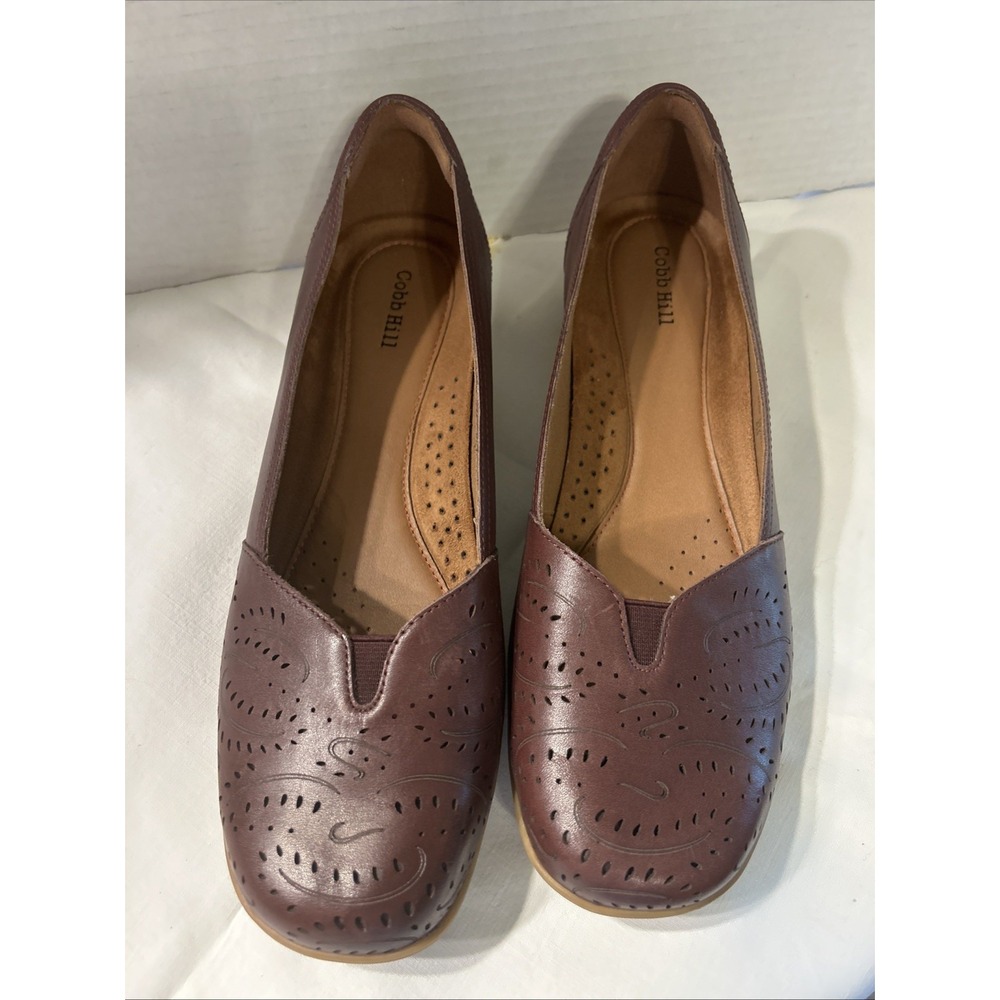 Cobb Hill Women's Chrozie Flats 10 M Burgundy Comfort Shoes EXCELLENT